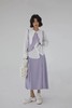 ANSUABEL 紫色单粒扣马甲半裙套装 15844 商品缩略图0