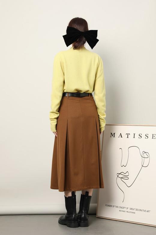 HAYES 黄绿色圆领纯羊毛针织上衣 17694 商品图3