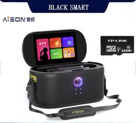 爱畅家庭ktv麦克风一体机户外卡拉ok功放蓝牙触屏智能点歌机新款k50