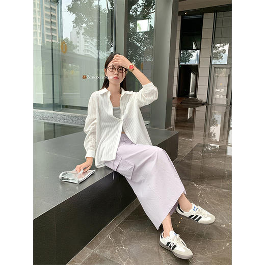 【149元任选2件】最后一波！浅紫色工装半身裙 商品图2