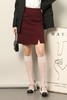 amadella 酒红色气质复古百搭高腰半裙短裙 17720 商品缩略图0