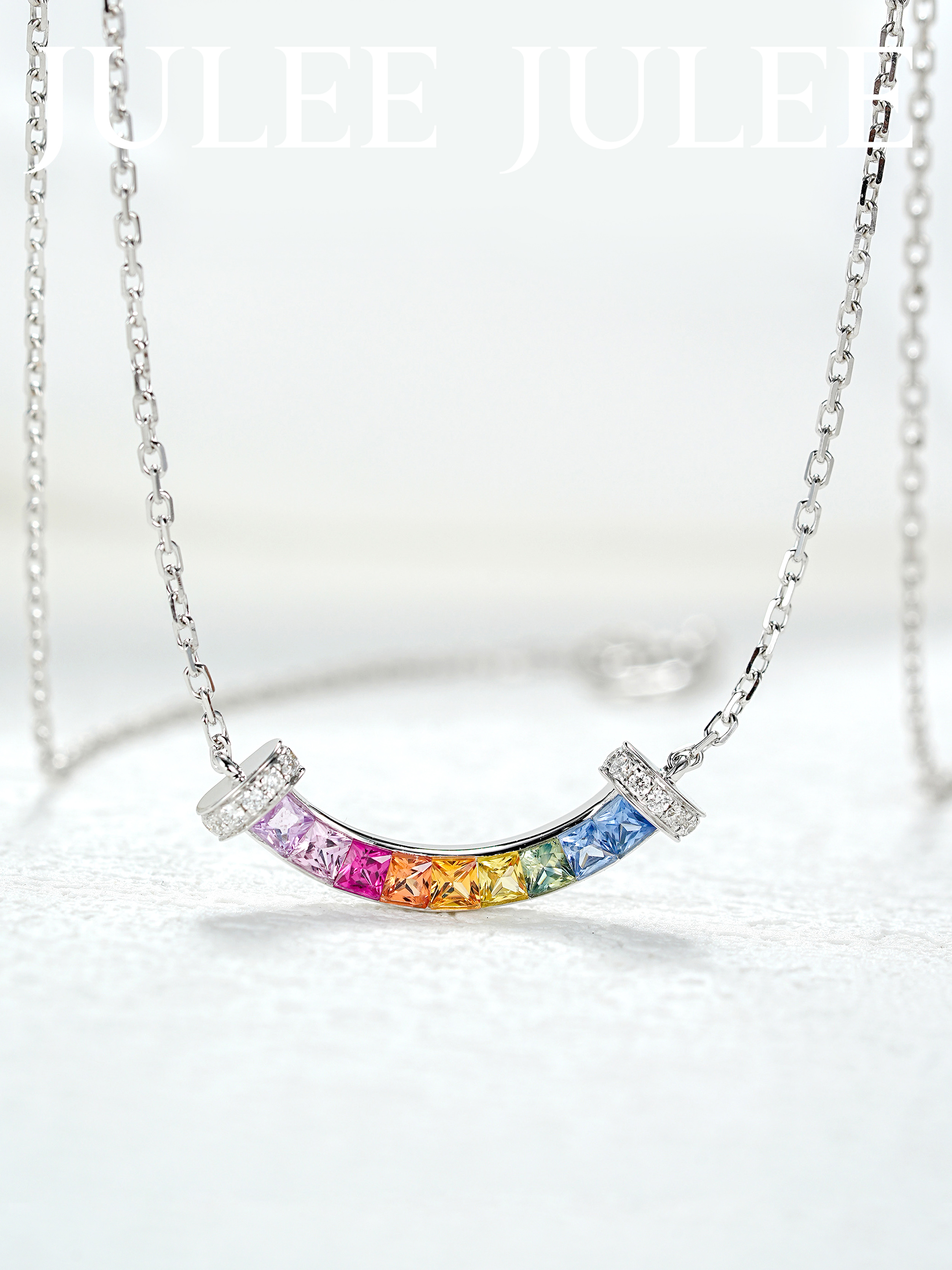 JULEE JULEE茱俪珠宝  18K白金彩虹微笑套链