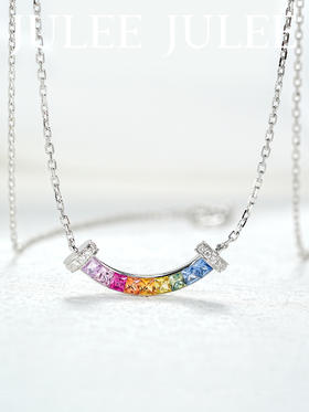 JULEE JULEE茱俪珠宝  18K白金彩虹微笑套链