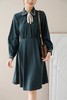 amadella 娃娃领蝴蝶结翻领收腰连衣裙 17646 商品缩略图0