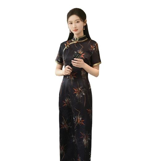 GX老上海复古中国风仿醋酸长款单层旗袍2025春夏新款旗袍 商品图4