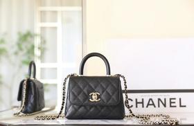 香奈儿24k秋冬系列MiniCocohandle黑色手拿斜挎包（HH）