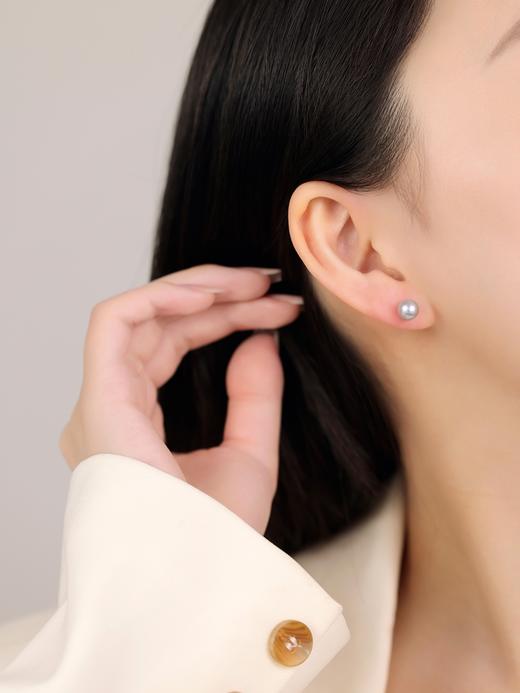 IIPO宜珠宜宝AKOYA真多麻色耳钉7-7.5mm(礼盒装) 商品图4