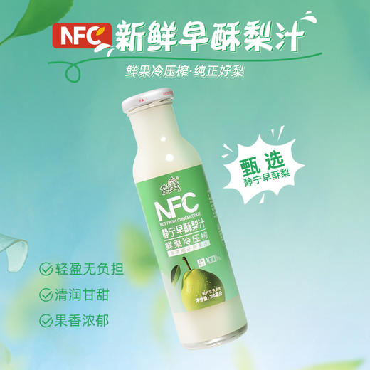 【静宁馆】静宁 NFC鲜榨早酥梨汁 300ml*10瓶 商品图0