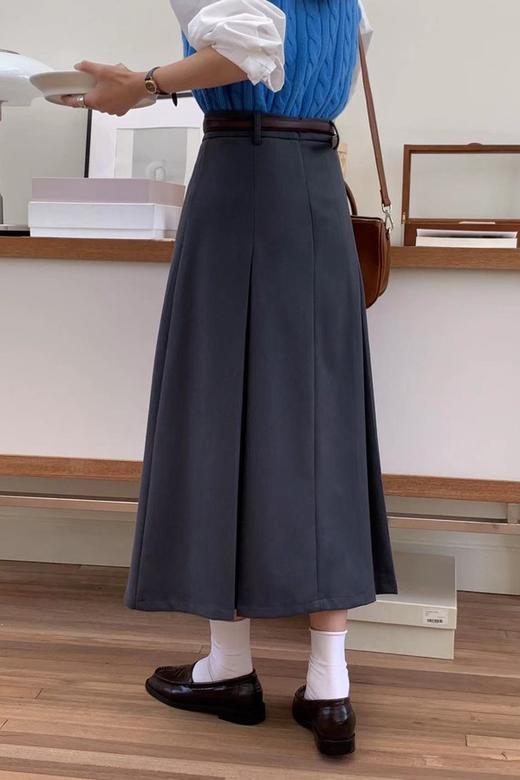 Stay2Weeks 韩系ins风灰色长款高腰半裙 17643 商品图4