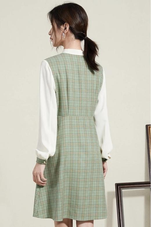 熙然 早春穿搭淑女减龄假两件拼接连衣裙 15679 商品图3