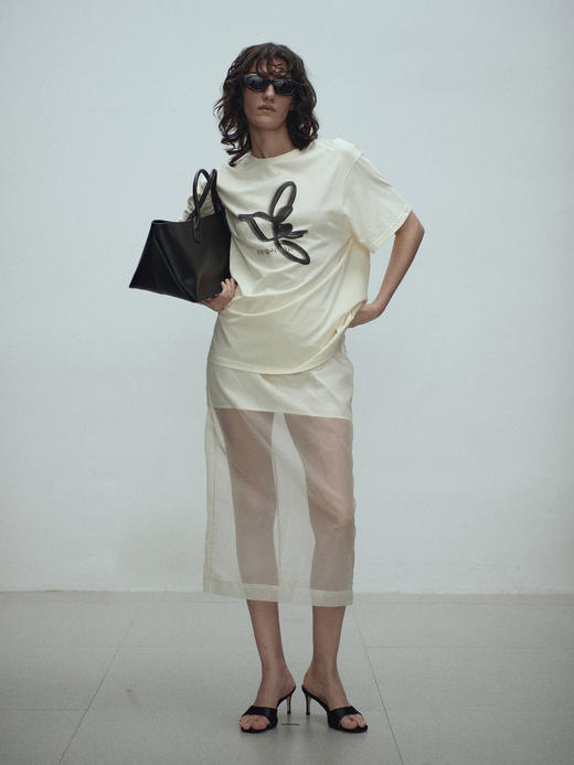 VC｜SS25007 Tully sheer skirt  [半身裙 黑 / 黄 / 粉 ] 商品图6