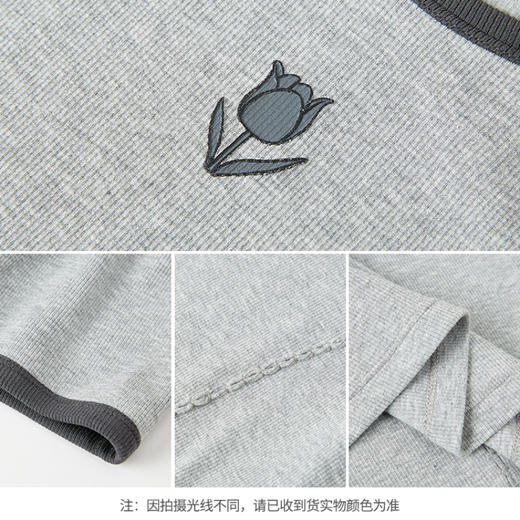 【商场同款】CNA5396 “简约T恤” 舒适好穿 好搭配基础撞色灰色T恤 商品图10