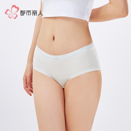 都市丽人纤柔绵木代尔系列人棉提花平角裤LKH5C5 商品图2