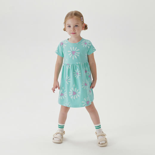 【轻柔莫代尔棉】马克珍妮女童印花连衣裙宝宝夏装新款裙子550893 商品图1