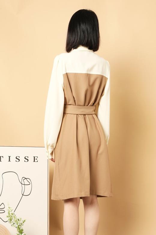amadella 通勤双排扣收腰拼接连衣裙 15634 商品图2