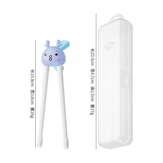 【科学用筷，自主进食好伙伴】卡通虎口回弹学习筷 儿童筷子 宝宝左右手学吃饭训练筷 一段辅助筷-QQ 商品图4