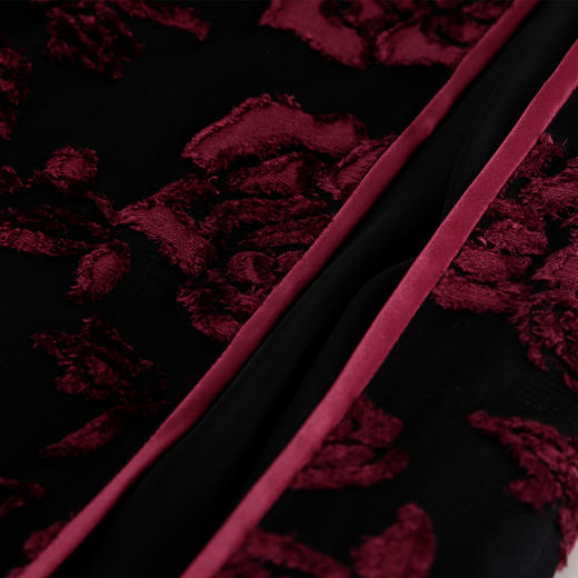 QE806斯尔丽2025春季新款新式提花面料浪漫收腰放摆显瘦气质高雅旗袍 商品图7