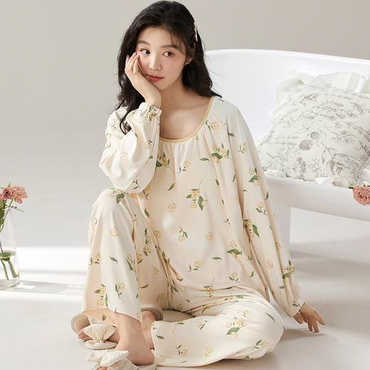 红腾 马卡龙印花家居服系列 设计款印花F106/圆领印花F104 多款可选 商品图3