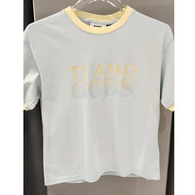 GCDS 女士字母徽标印花棉质圆领短袖T恤 白色 A1CM2314JA370