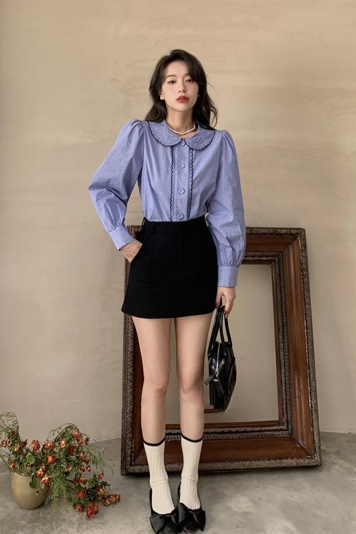 amadella 早春复古娃娃领格纹衬衫 15819 商品图6