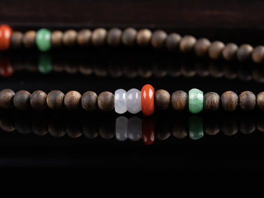 XY0069原创沉香diy翡翠平安如意锁挂件 商品图4