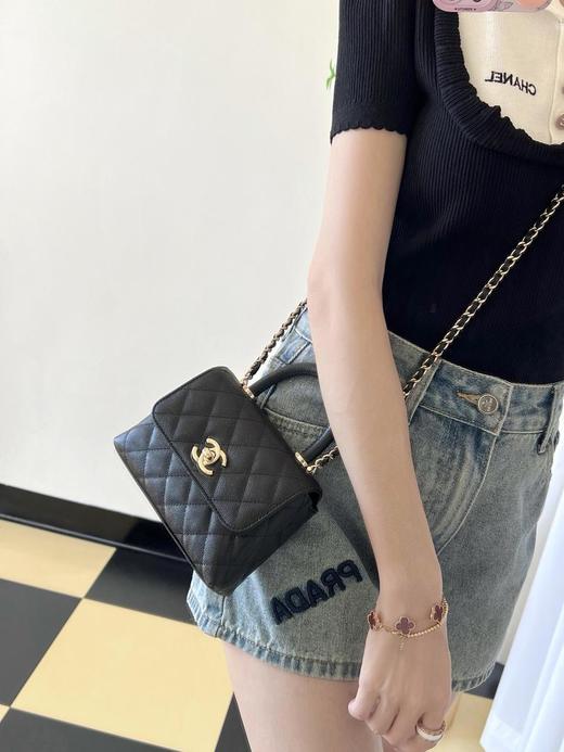 香奈儿24k秋冬系列MiniCocohandle黑色手拿斜挎包（HH） 商品图1