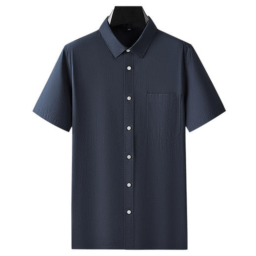 【100%棉】【DM】大依优型大码泡泡格短袖衬衫男大码棉半袖衬衣上衣夏季薄款大胖子300斤纯棉 商品图4