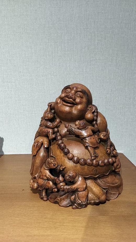 玉子弥勒竹根雕 商品图0