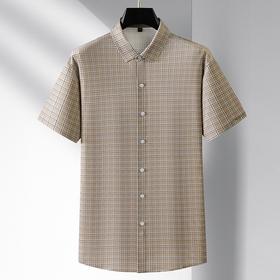 【超大码】【DM】大依优型大码短袖衬衫宽松格子半袖休闲衬衣男夏季薄款加肥大码上衣300斤胖子