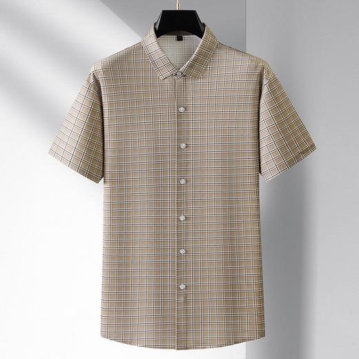 【超大码】【DM】大依优型大码短袖衬衫宽松格子半袖休闲衬衣男夏季薄款加肥大码上衣300斤胖子 商品图0