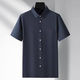 【100%棉】【DM】大依优型大码泡泡格短袖衬衫男大码棉半袖衬衣上衣夏季薄款大胖子300斤纯棉