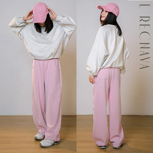 L RECNAVA [UPF50+泡芙空气层·窄版香蕉裤] 春夏秋款上身有冰凉感 脚口抽绳 显瘦显腿长休闲裤 商品图2