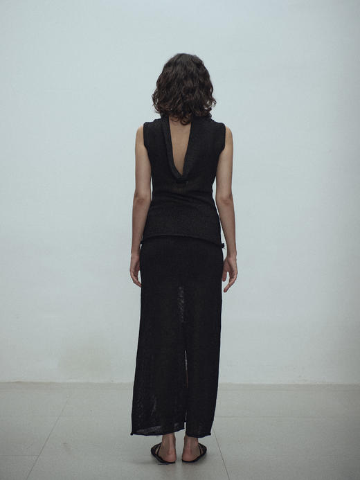 VC｜SS25038 Amani draped knit top  [无袖上衣 黑 / 米白 ] 商品图5