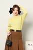 HAYES 黄绿色圆领纯羊毛针织上衣 17694 商品缩略图0