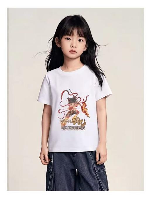 2件39.9元 哪吒系列【100%棉】男童女童 （我命由我不由天）哪吒印花T短袖-喜出 商品图5