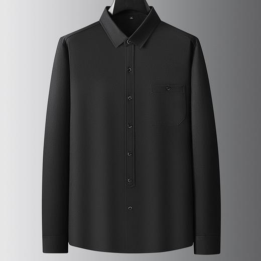 【牛津麻料】【DDA】大依优型大码长袖衬衫休闲翻领棉质衬衣服男士加肥加大码简约胖子春款 商品图1