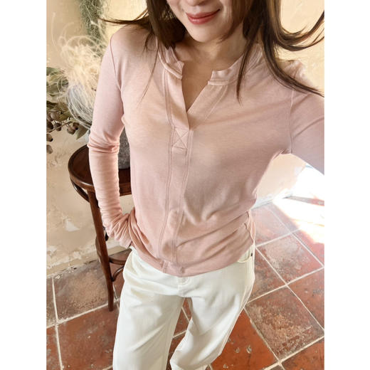 2502401    天丝 剪刀领长袖Tee 商品图6