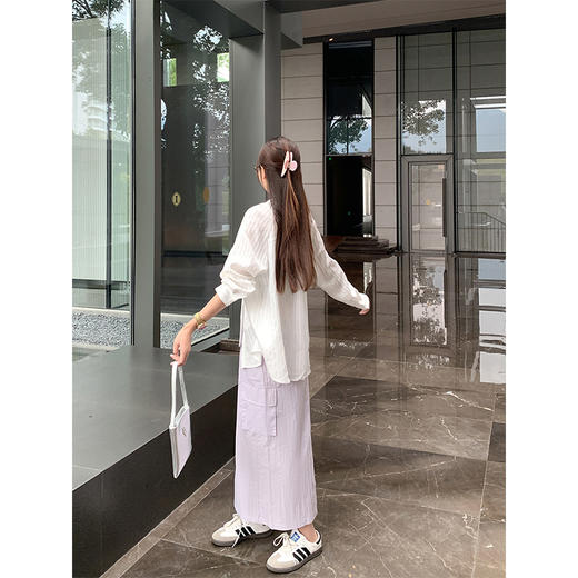 【149元任选2件】最后一波！浅紫色工装半身裙 商品图4