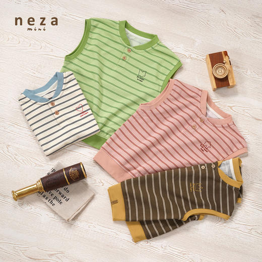 minizone-neza【原野特调】儿童马甲春装男童背心衣服女童针织马夹婴儿马甲YN5906 商品图1