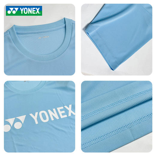 2025新款尤尼克斯YONEX羽毛球服速干短袖上衣比赛服 115095BCR/215095BCR男女款短袖 商品图2