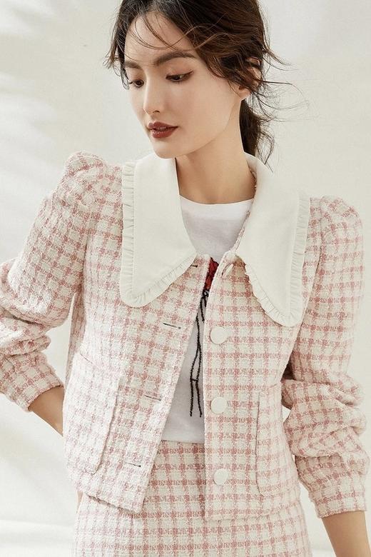 LOUIS YAO/白鹿语 法式格纹优雅外套 15725 商品图0