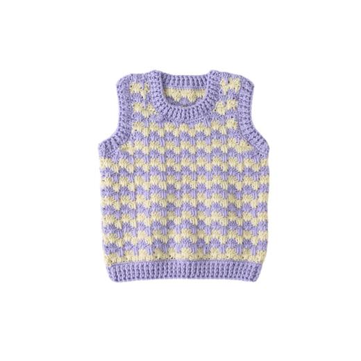 苏苏姐家简格拼色亲子马甲手工diy编织钩针羊毛毛线团材料包 商品图4