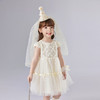 笛莎Deesha 童装女童连衣裙2025夏新款女童仙气花花奶白蝴蝶结纱裙 商品缩略图1