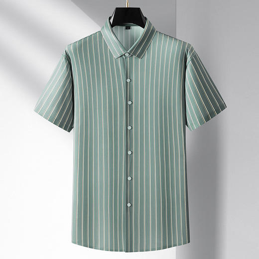 【无痕高弹】【超大码】【DM】大依优型大码短袖衬衫夏季新款加大号半袖衬衣男休闲打底衫胖子加肥无痕高弹 商品图4