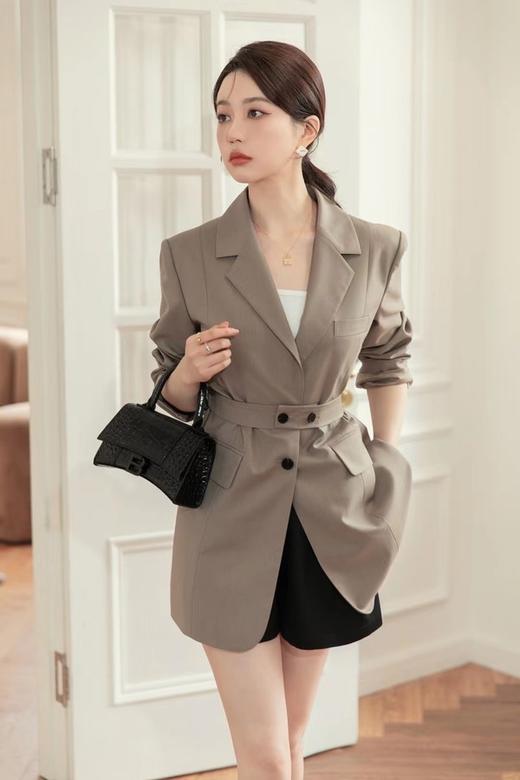 amadella 卡其色翻领简约西装外套 15552 商品图1