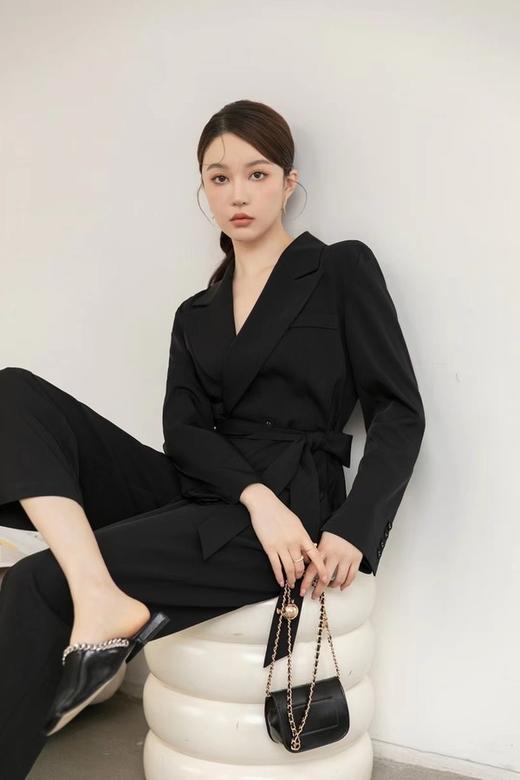 Kai & Kiera 黑色翻领西装连体裤 15547 商品图2