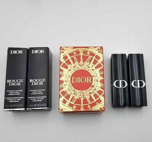 [小滋心选]【活动价￥69.9】迪奥口红两件套1.5g（铝管）金管款-黑管款 商品图3