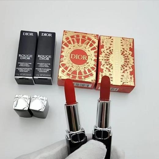 [小滋心选]【活动价￥69.9】迪奥口红两件套1.5g（铝管）金管款-黑管款 商品图2