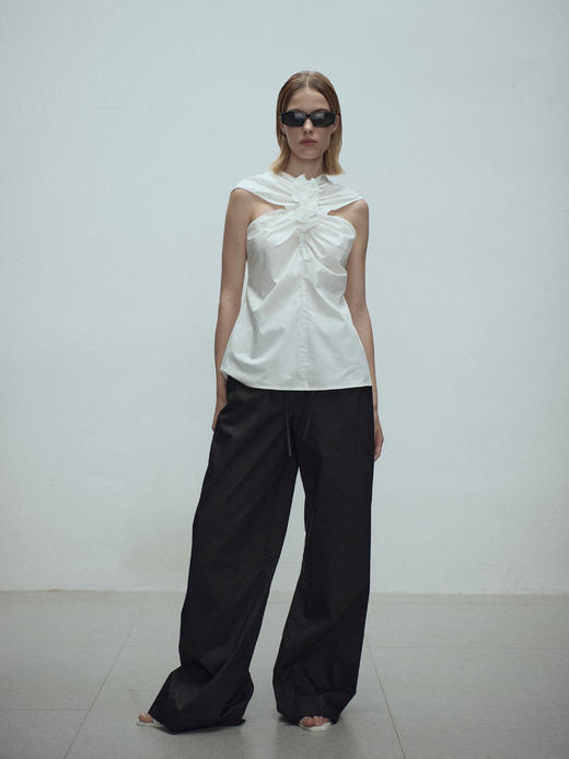 VC｜SS25046 Irene gathered tank top  [上衣  白 ] 商品图3