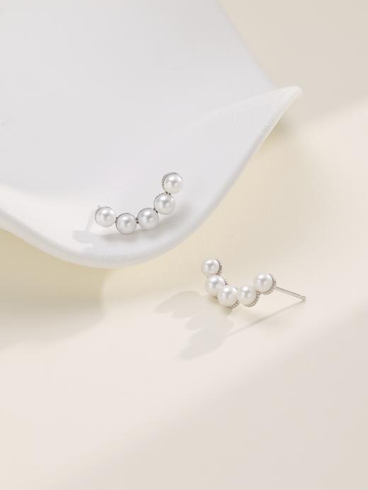IIPO宜珠宜宝4-5mm淡水多珠耳环(礼盒装) 商品图2